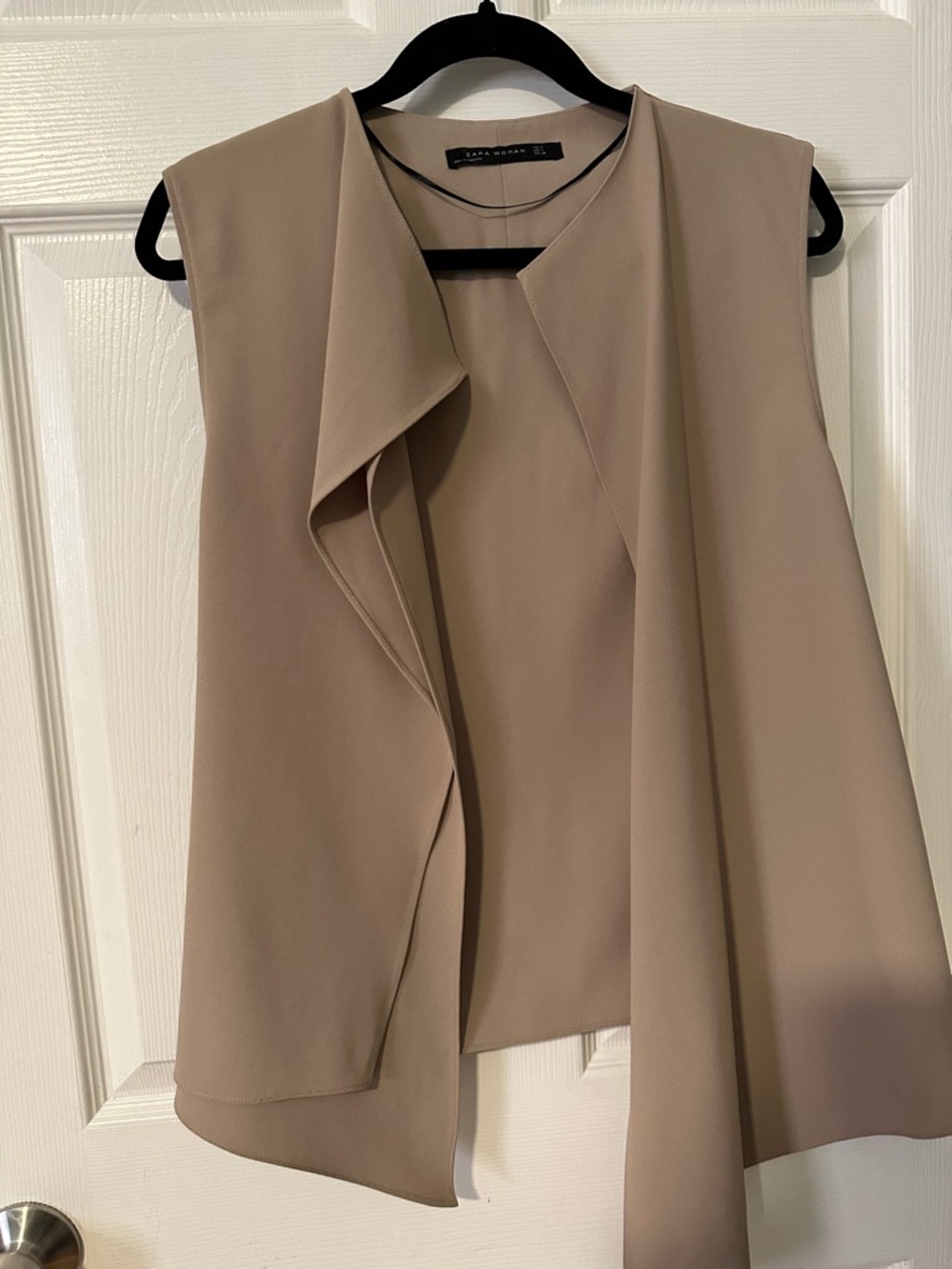 Zara Woman Sleeveless Blouse - Taupe